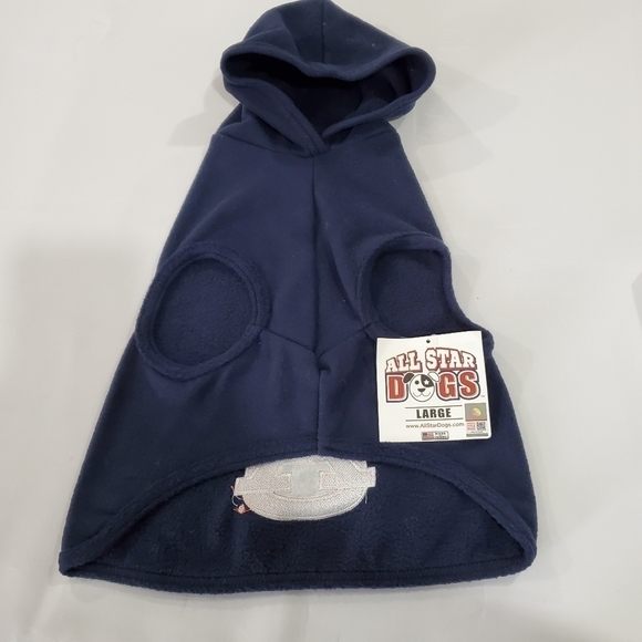 New All Star Dogs Auburn University Embroidered Hooded Sleeveless Dog Sweater Lg - Picture 3 of 9